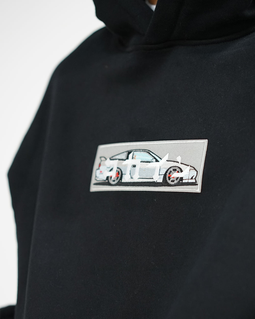 "180SX" Patch Hoodie // BLACK