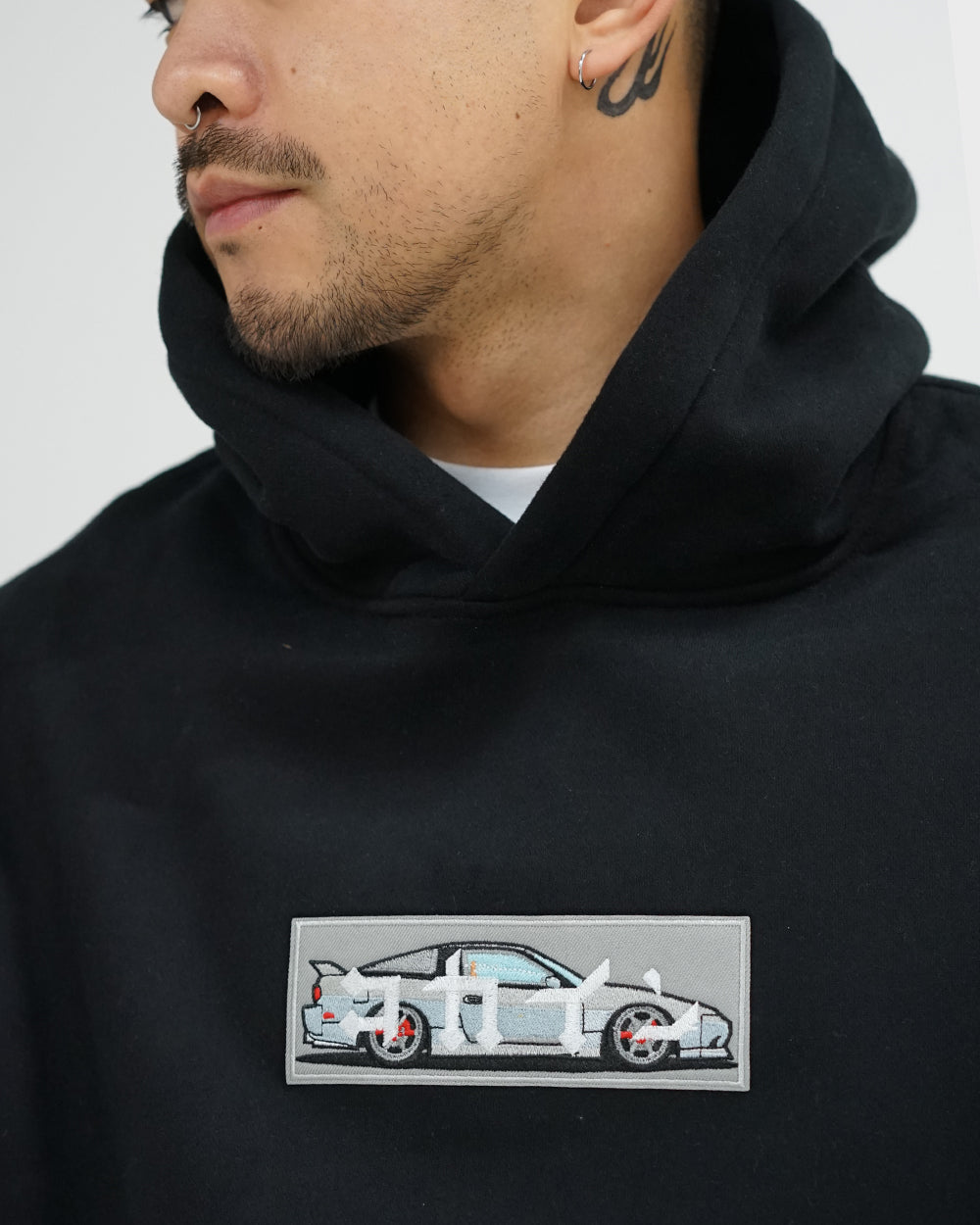"180SX" Patch Hoodie // BLACK