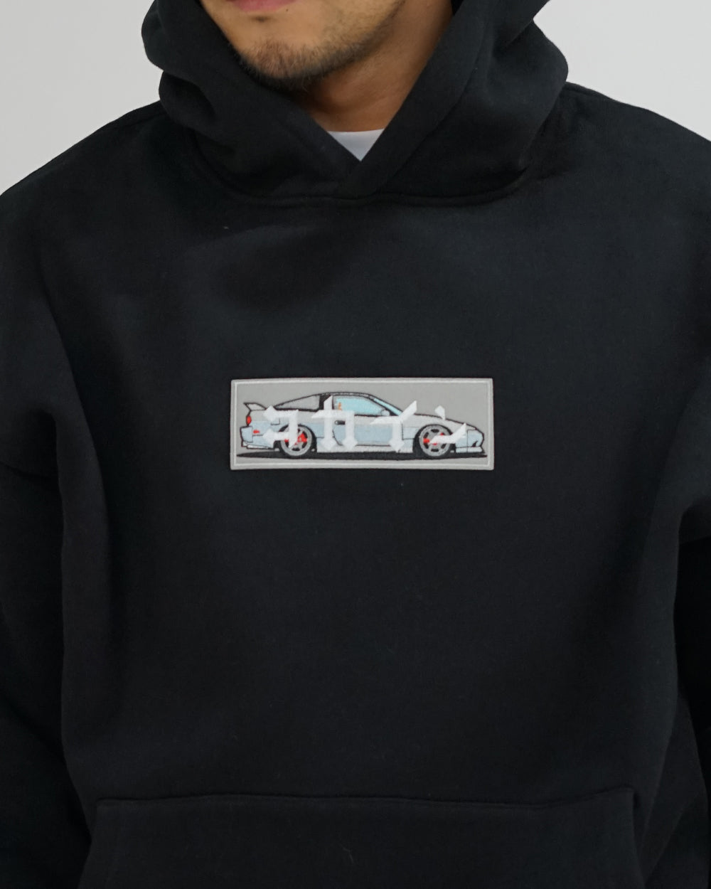 "180SX" Patch Hoodie // BLACK