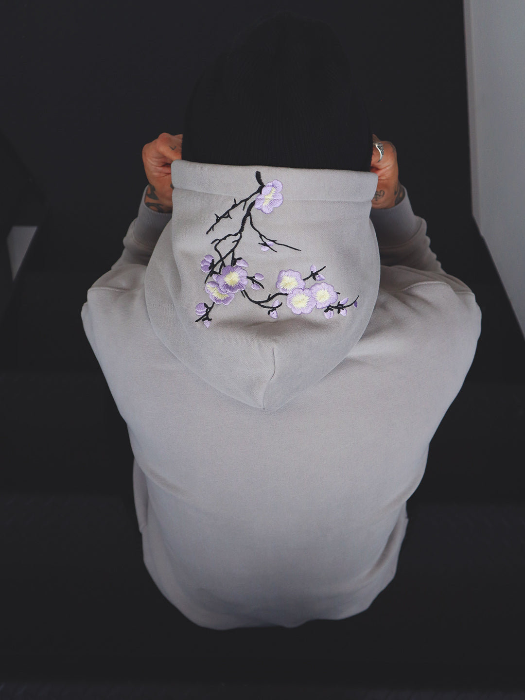 Nardo Grey / Purple & Yellow Blossom //// Hoodie