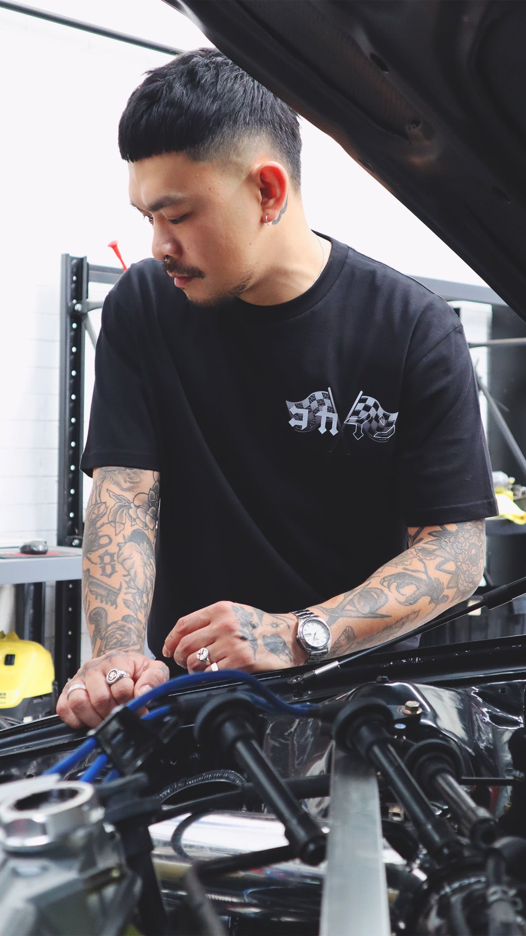 "Motorsport" T Shirt // Black