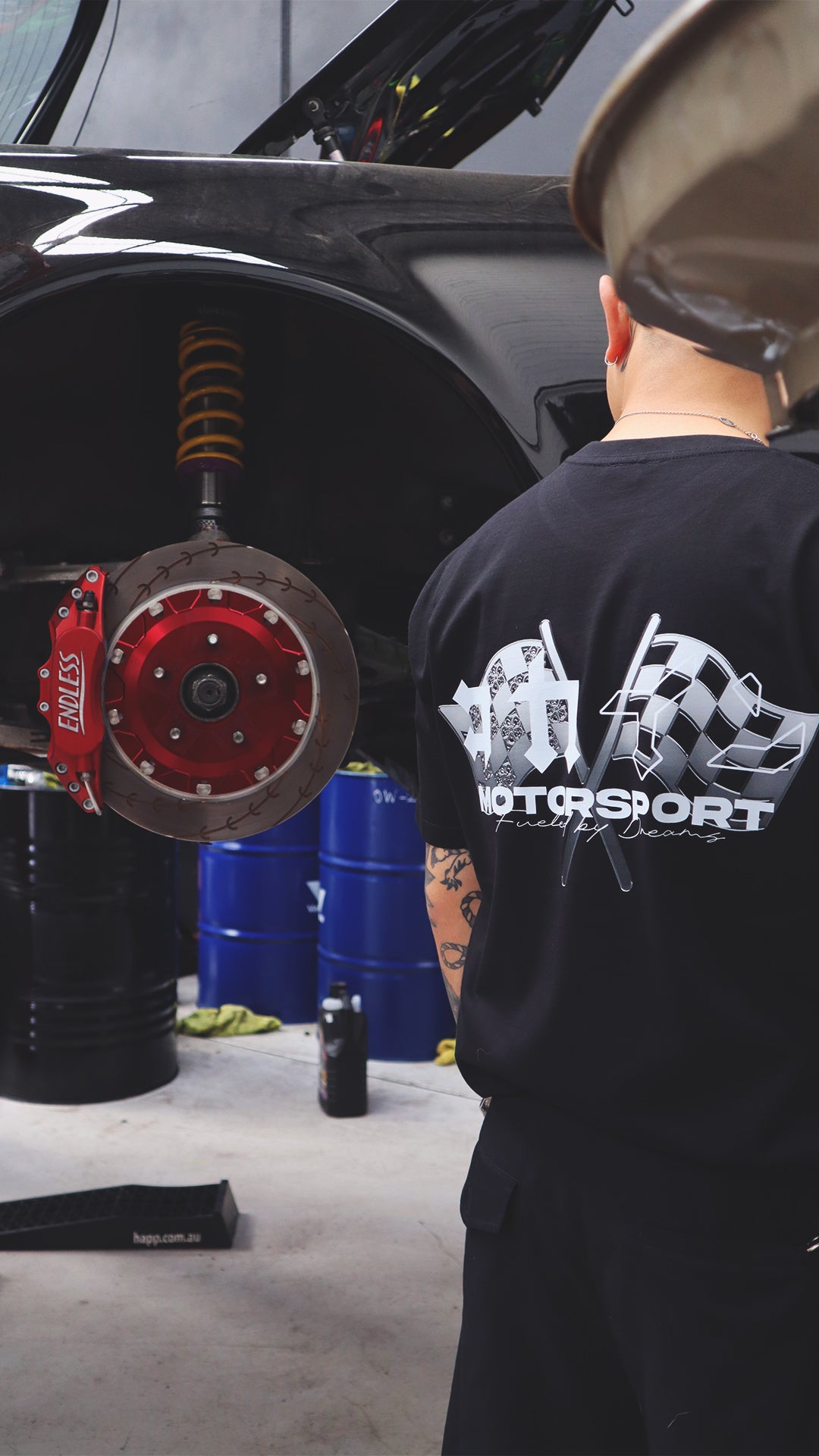 "Motorsport" T Shirt // Black