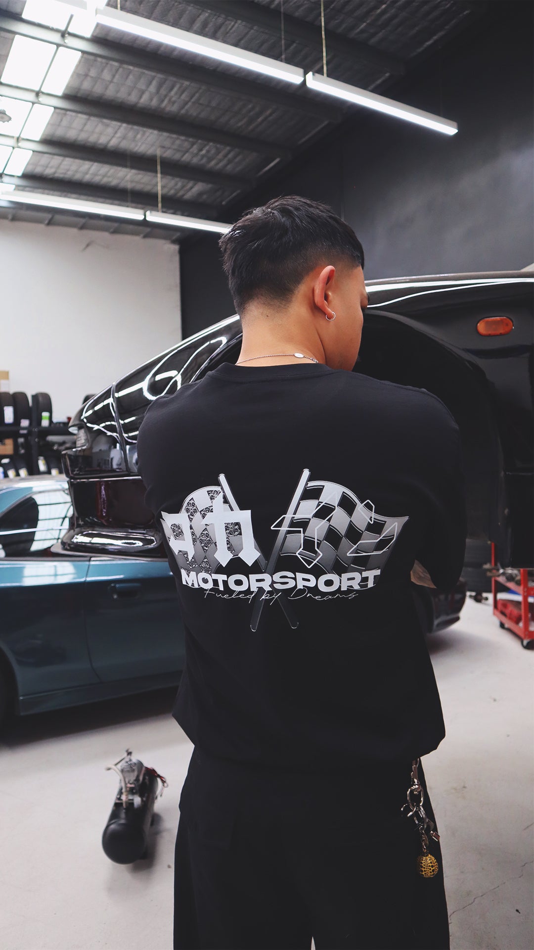 "Motorsport" T Shirt // Black