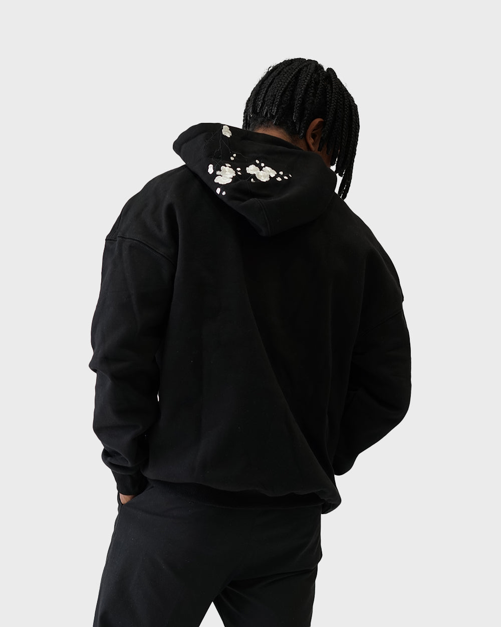 Black / White Blossom V1 //// Hoodie