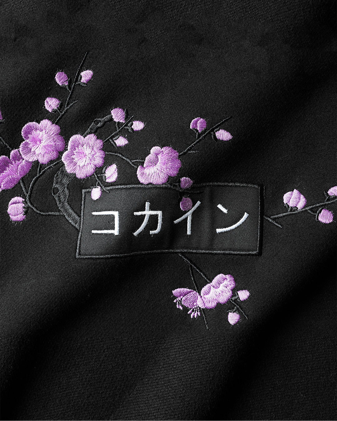 Black / Purple Blossom V1 //// Hoodie