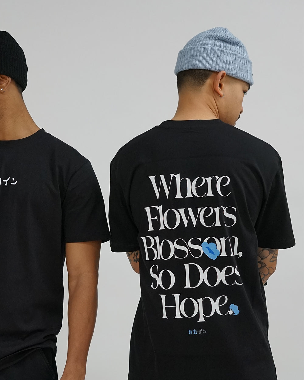 "Where Flowers Blossom, So Does Hope" T Shirt // Black