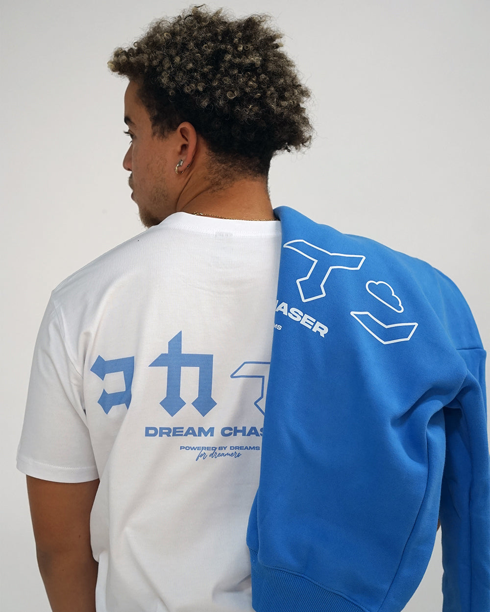 "Dream Chaser" T Shirt // Blue / White