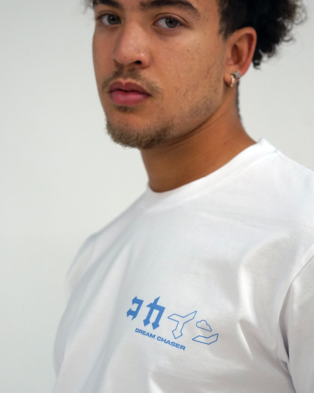 "Dream Chaser" T Shirt // Blue / White