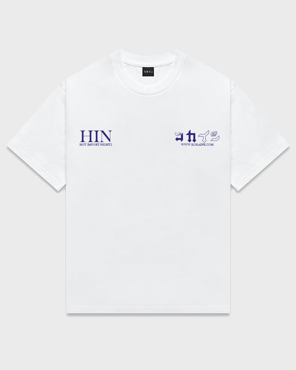 "HIN" Hot Import Nights x KOKAINE Collab T Shirt // White