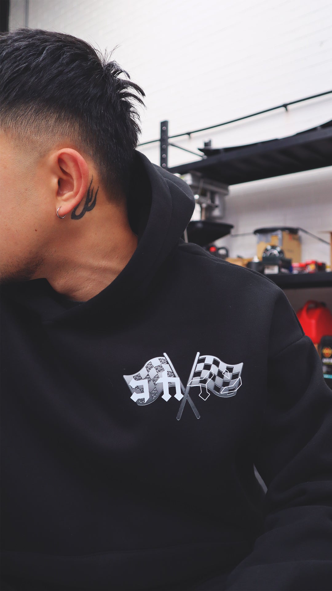 "Motorsport" Hoodie // BLACK