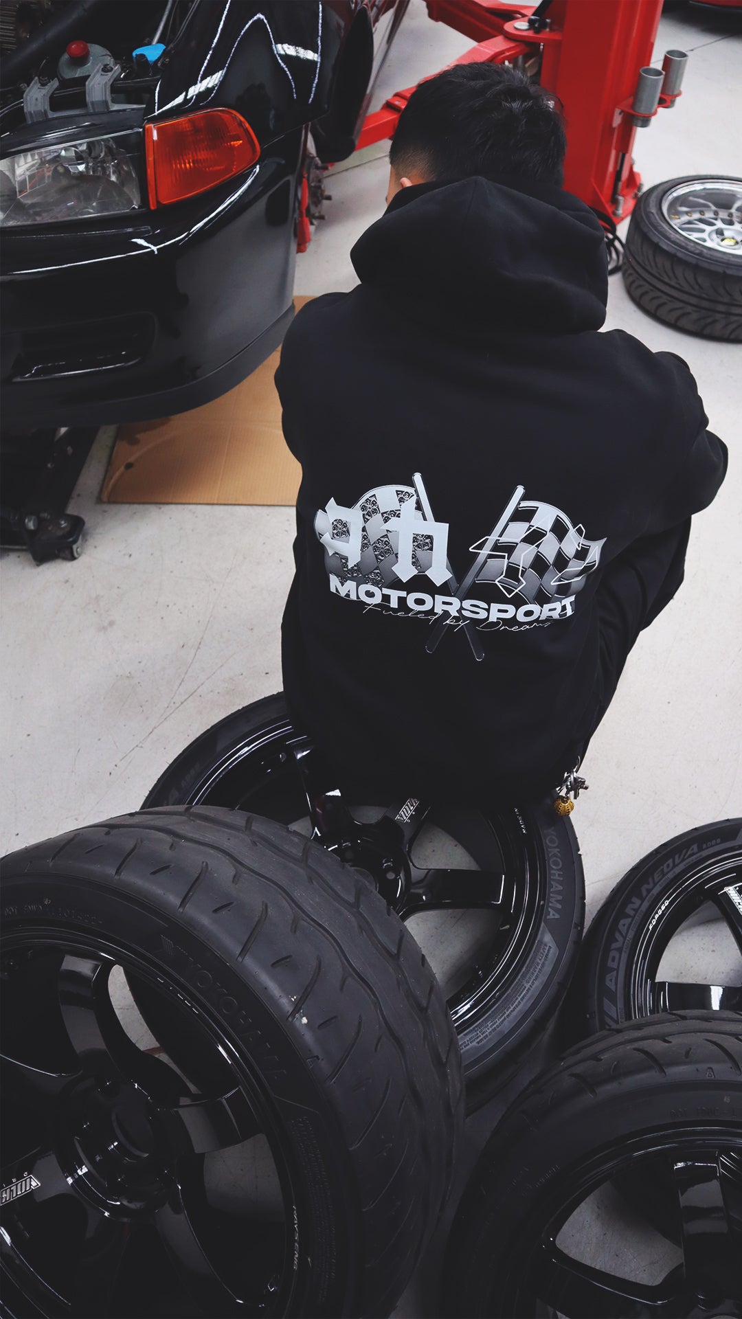 "Motorsport" Hoodie // BLACK