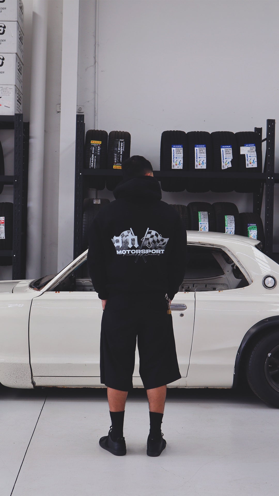 "Motorsport" Hoodie // BLACK