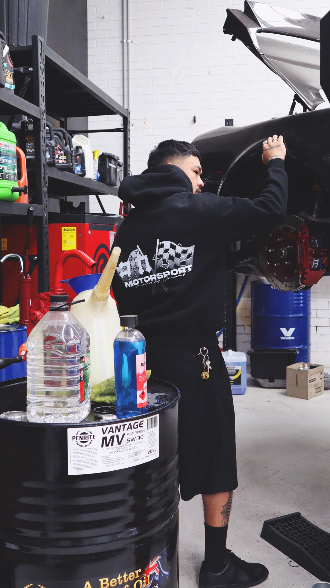 "Motorsport" Hoodie // BLACK