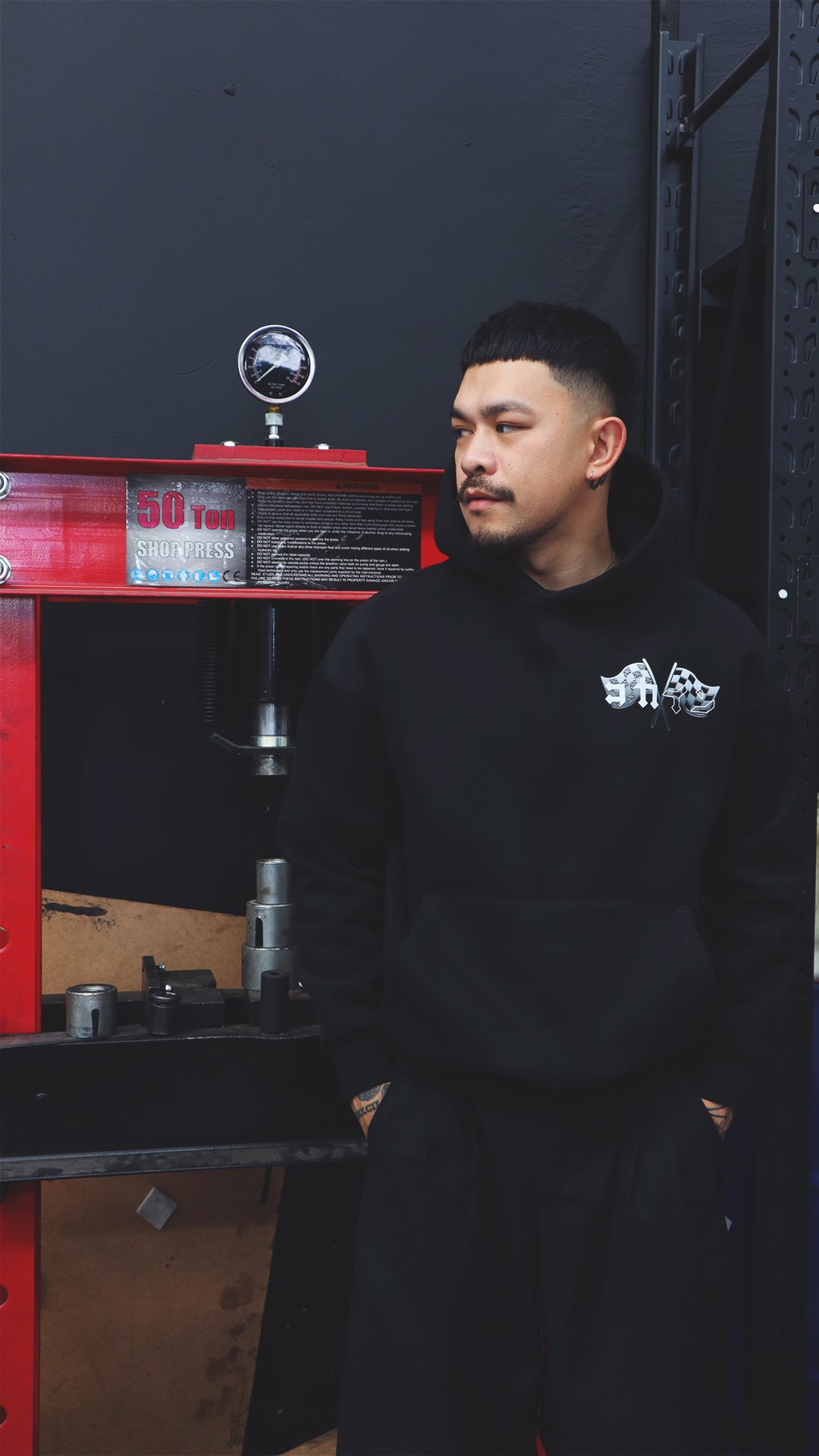 "Motorsport" Hoodie // BLACK