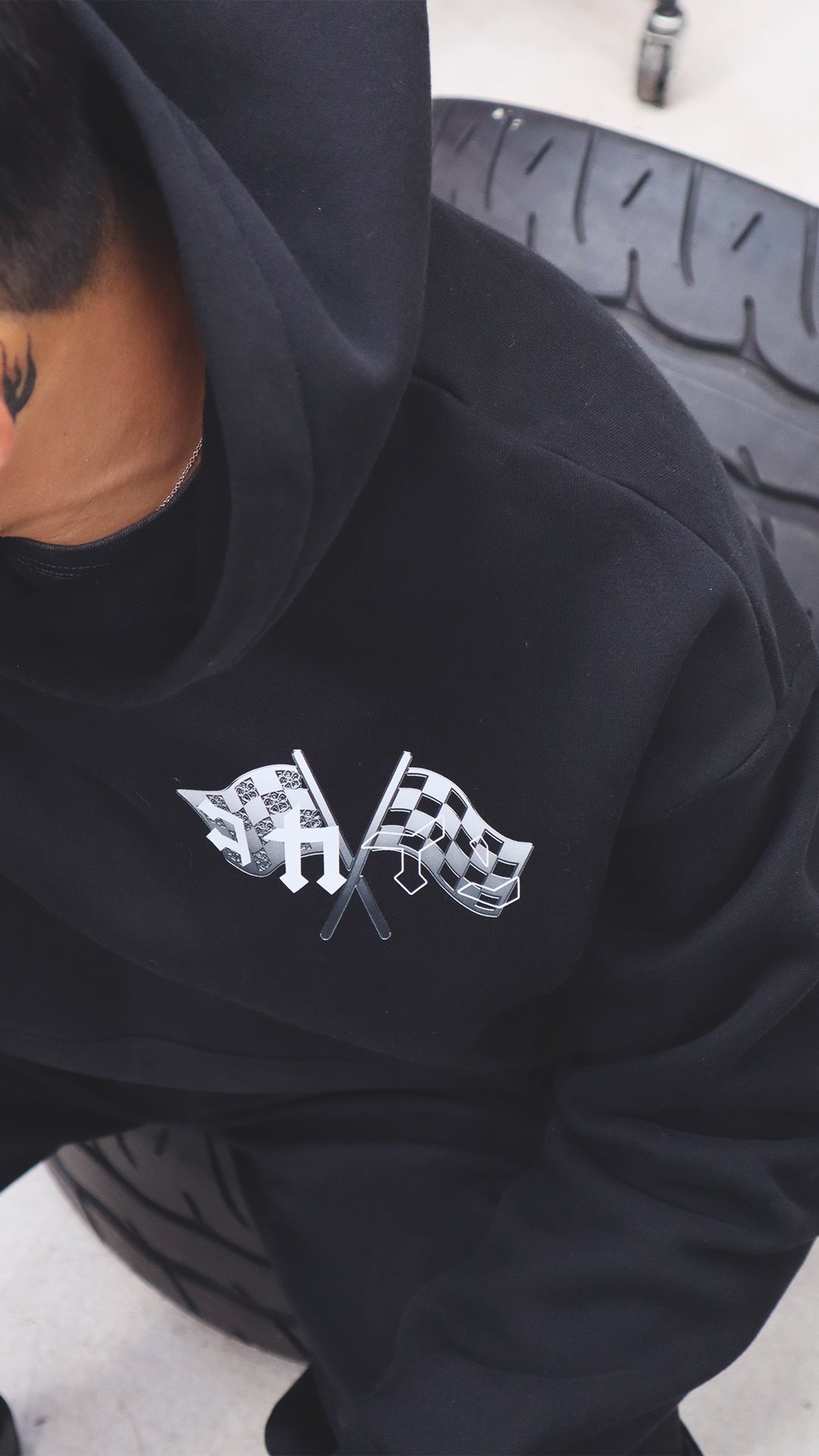 "Motorsport" Hoodie // BLACK
