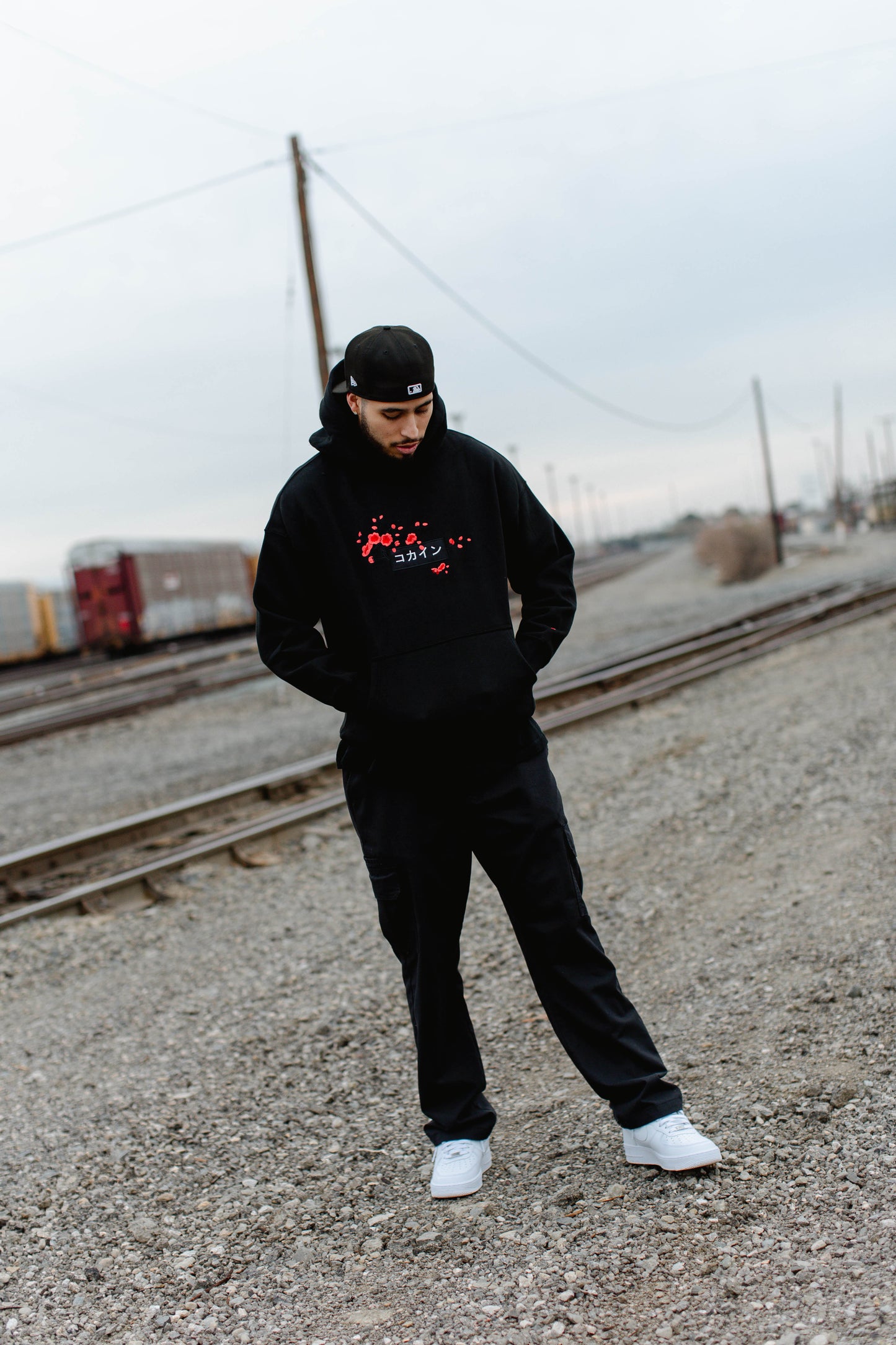 Black / Red Blossom V2 //// Hoodie