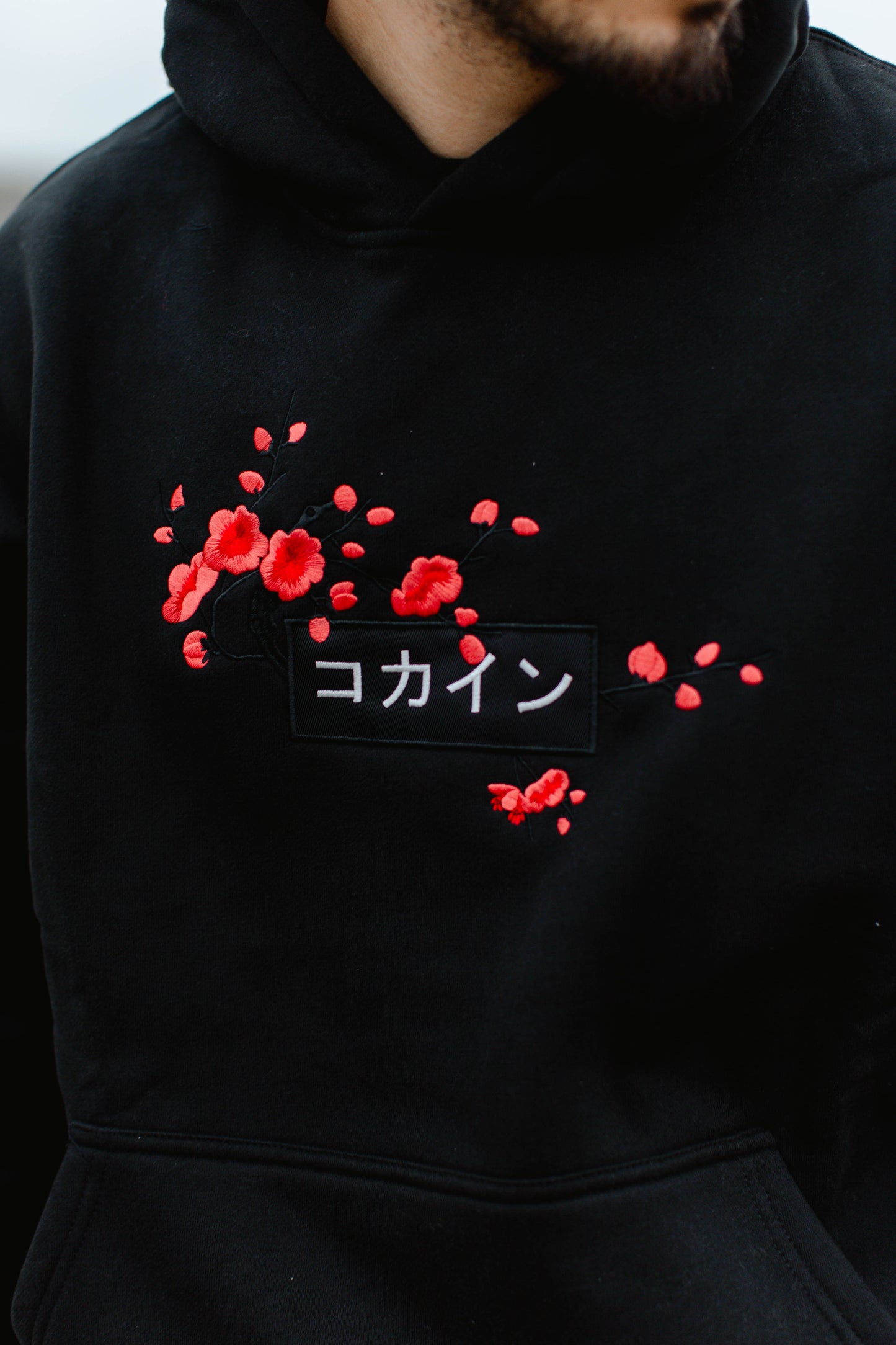 Black / Red Blossom V2 //// Hoodie