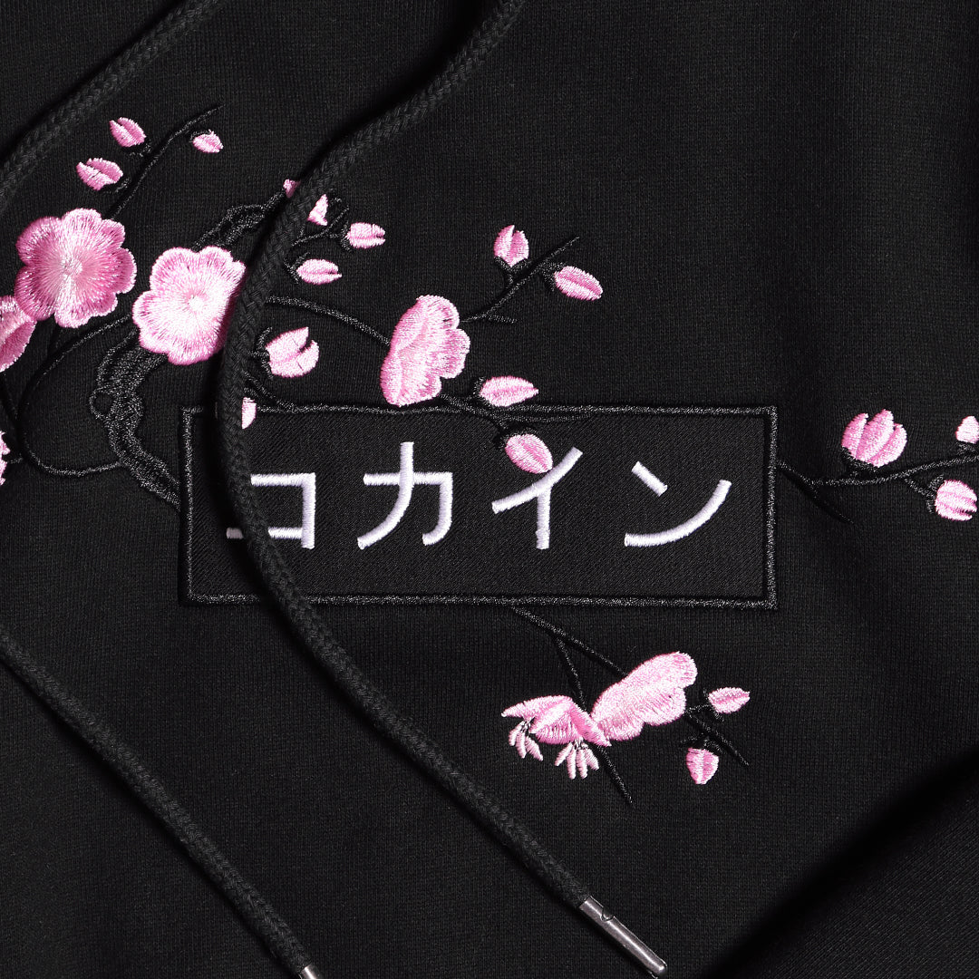 Black / Pink Blossom V1 //// Hoodie