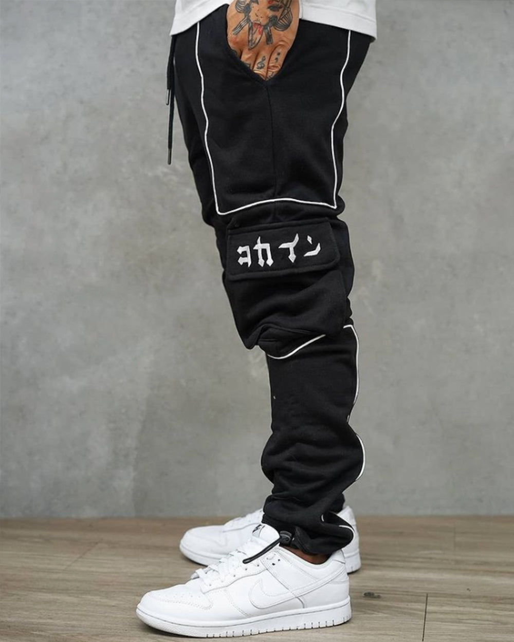 "3M" Piping Trackie Pants ///