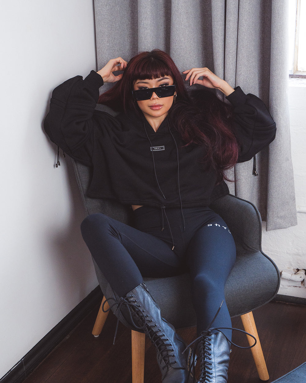 "Adjustable" Crop Hoodie //