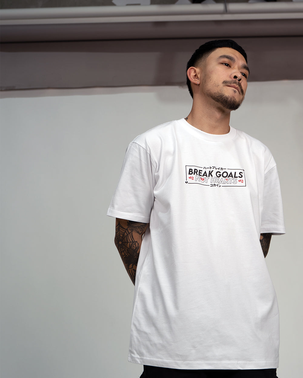 "Break Goals Not Hearts" T Shirt // White
