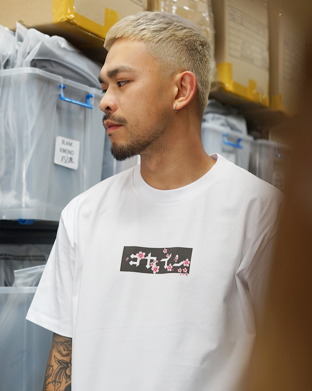 "Blossom" Box T Shirt // White