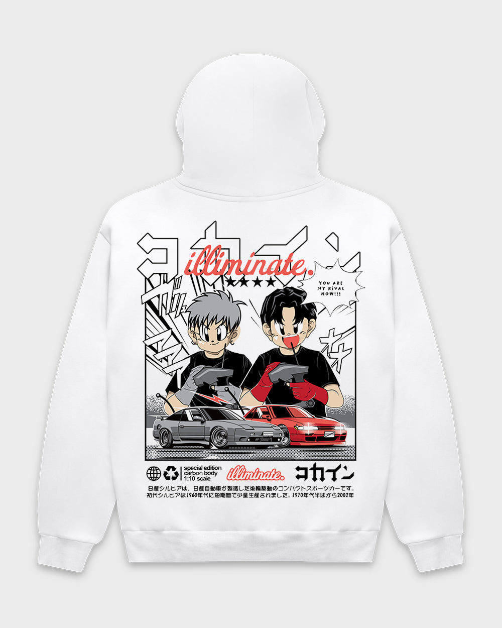Illiminate x KOKAINE "POP UP" Hoodie // White