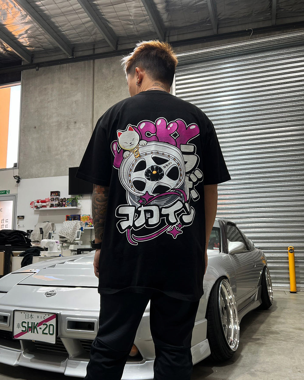 "Lucky Labo" x KOKAINE T Shirt // Black