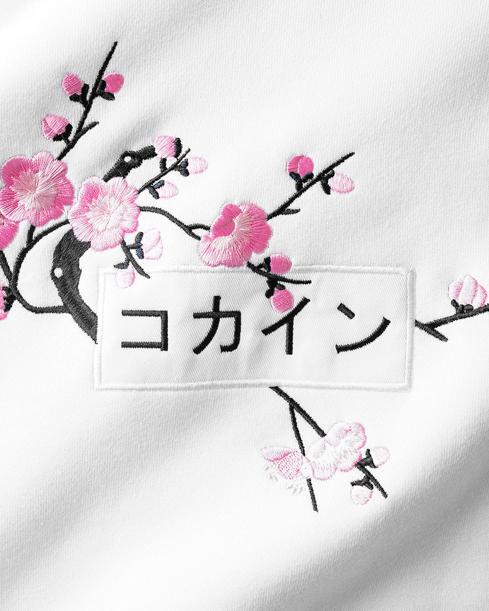 White / Pink Blossom V1 //// Hoodie