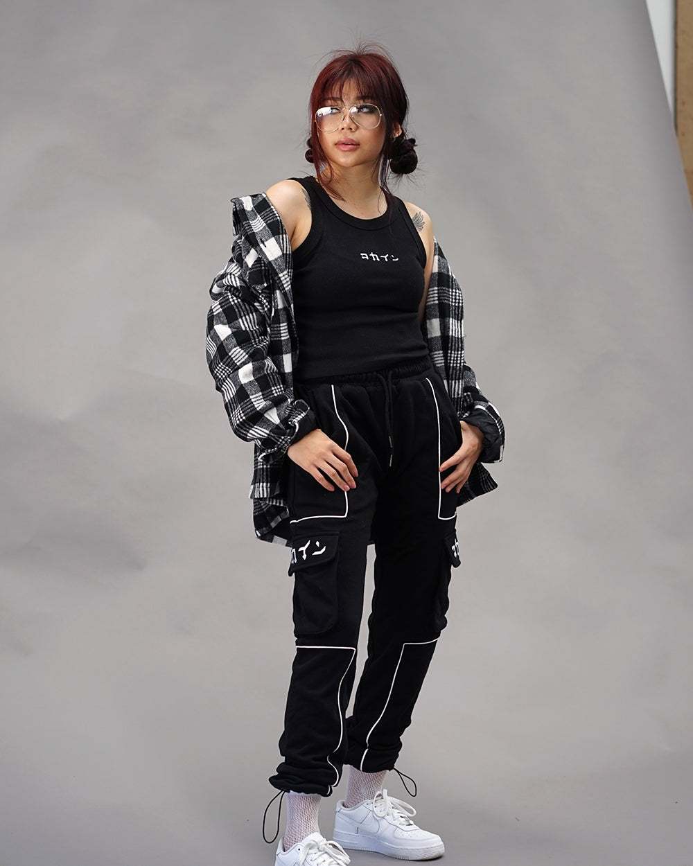 "3M" Piping Trackie Pants ///