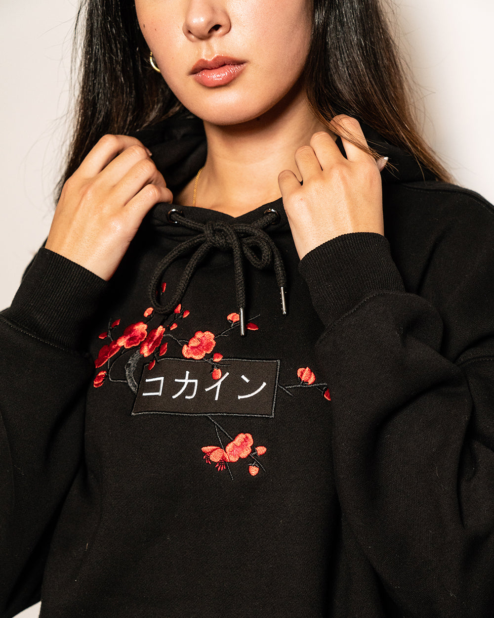 Black / Red Blossom V1 //// Hoodie