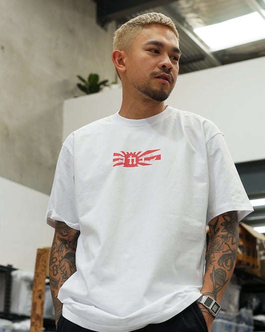 "Rising Sun" Box T Shirt // White