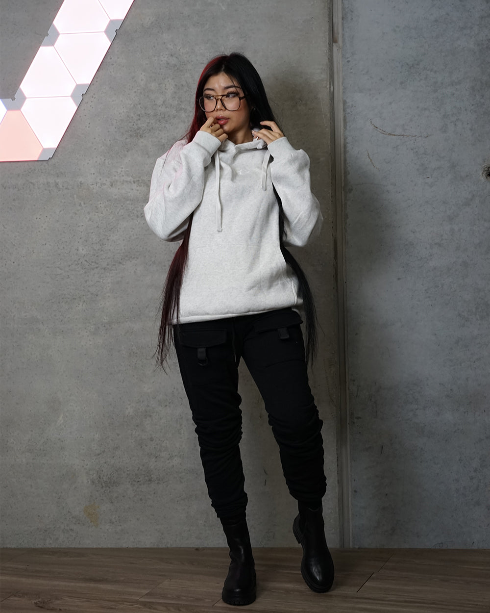 "Sydney" Hoodie // Light Marble Grey