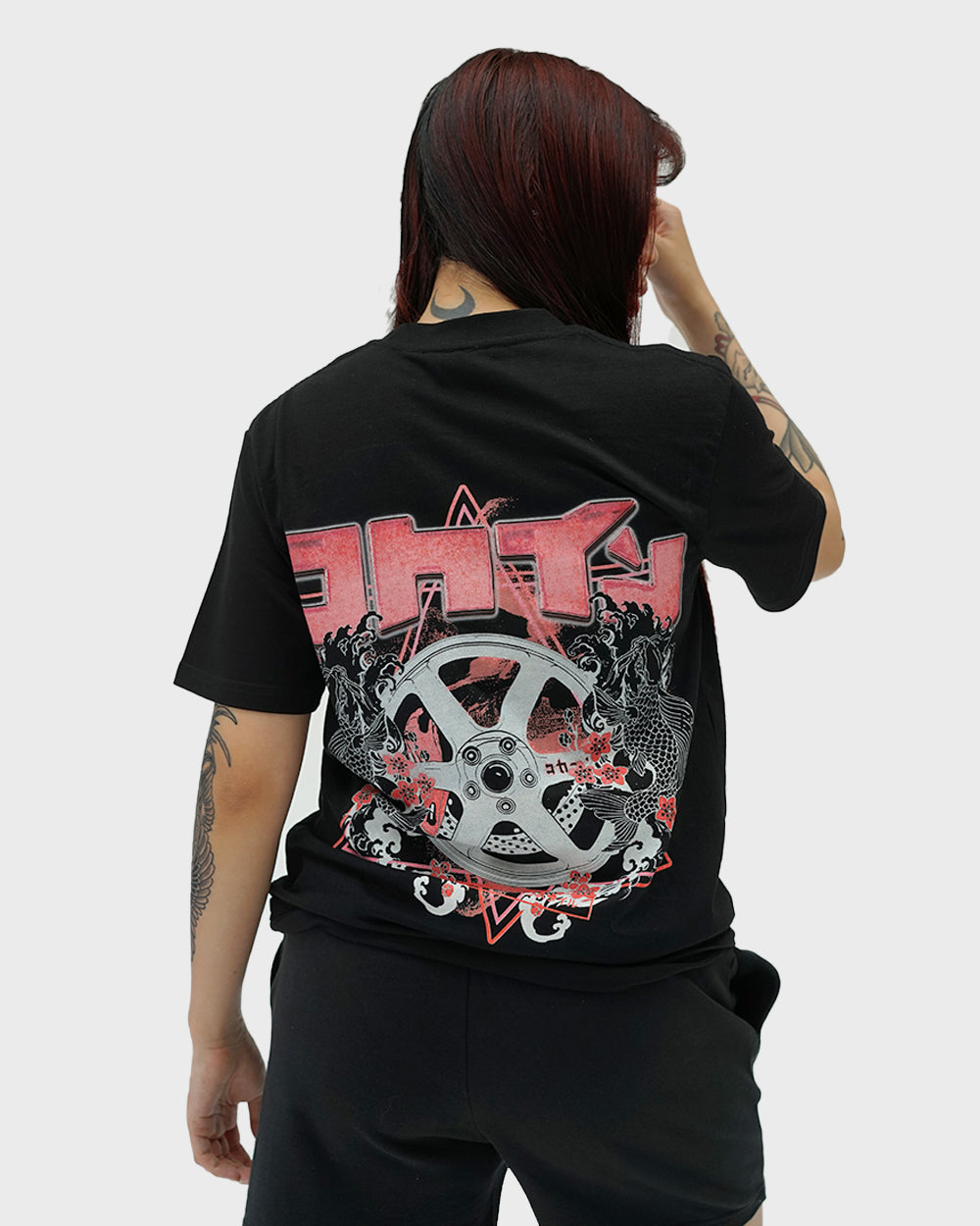 "TE37" Koi Fish T Shirt // Black