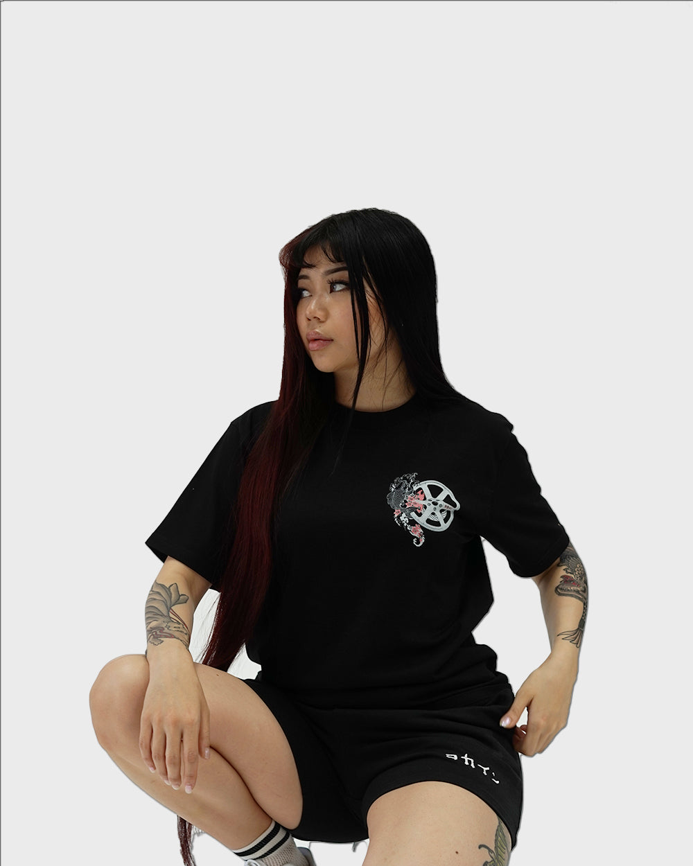 "TE37" Koi Fish T Shirt // Black