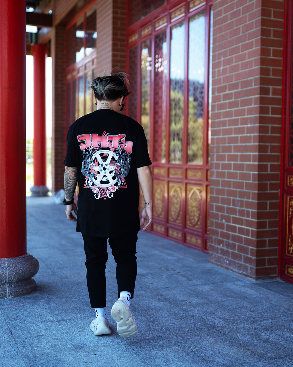 "TE37" Koi Fish T Shirt // Black
