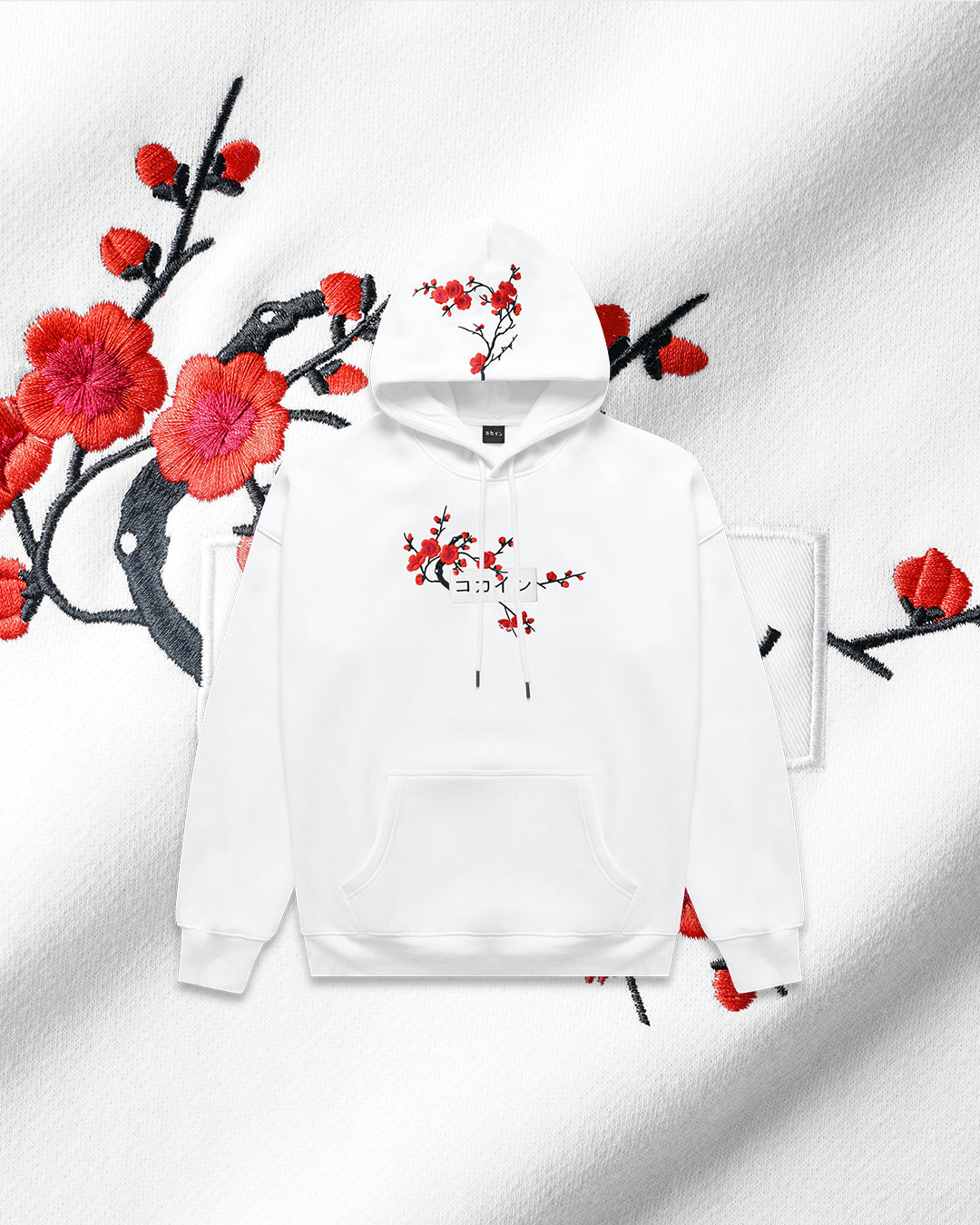 White Red Blossom V1 //// Hoodie