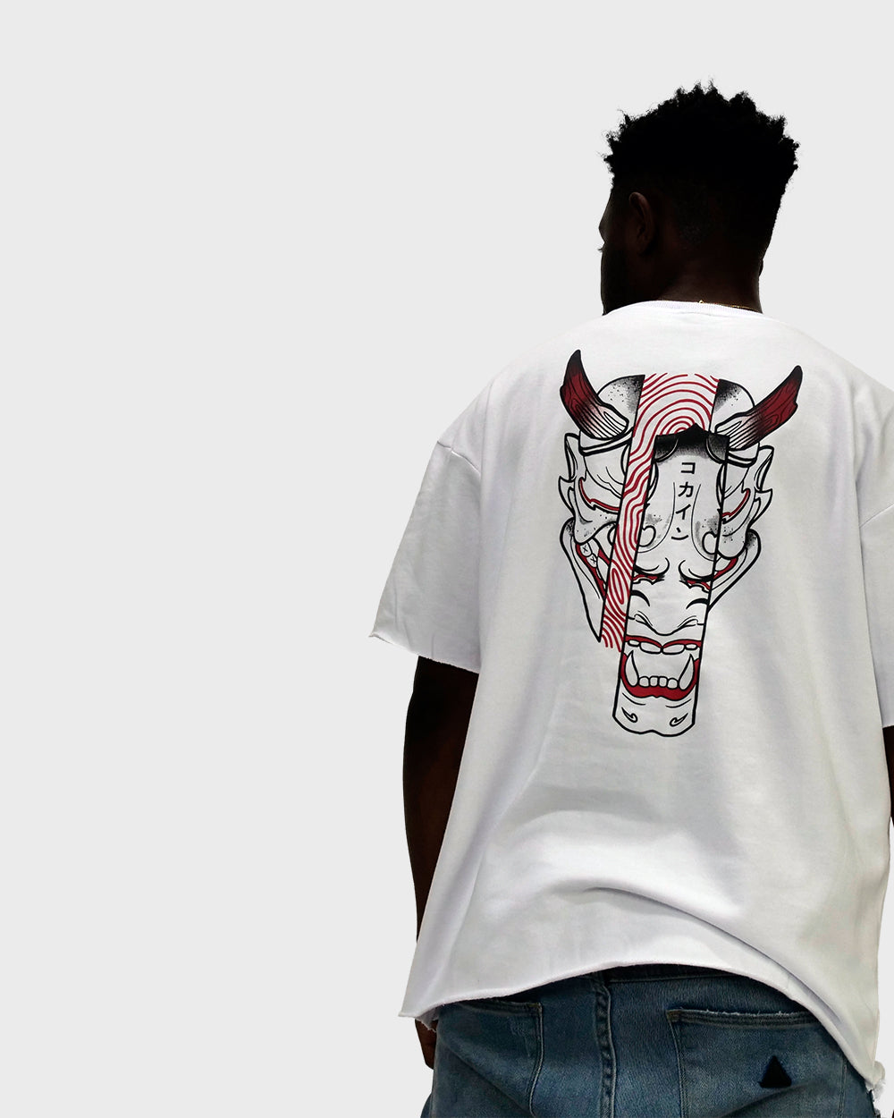 Hannya Mask French Terry Tee /// White