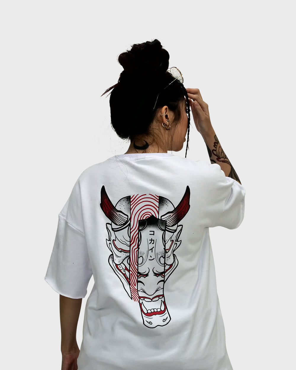 Hannya Mask French Terry Tee /// White