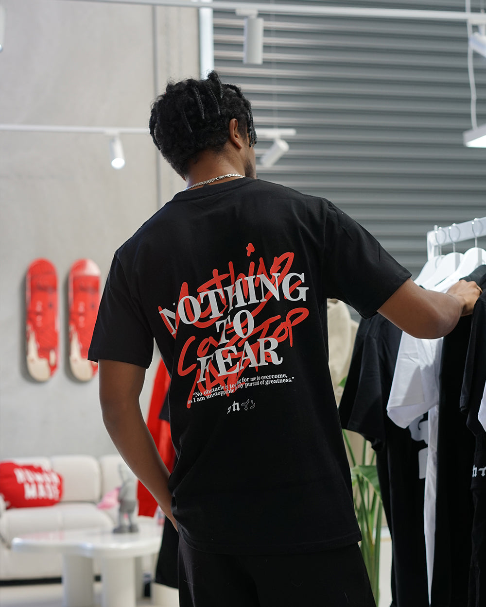 "Nothing To Fear" T Shirt // Black