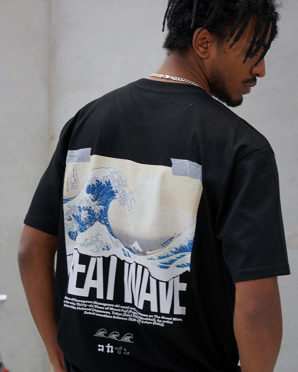 "The Great Wave" T Shirt // Black