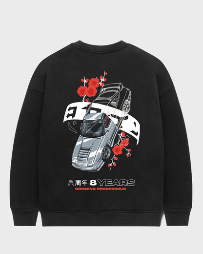 "8 YEARS" Crewneck Sweater // BLACK