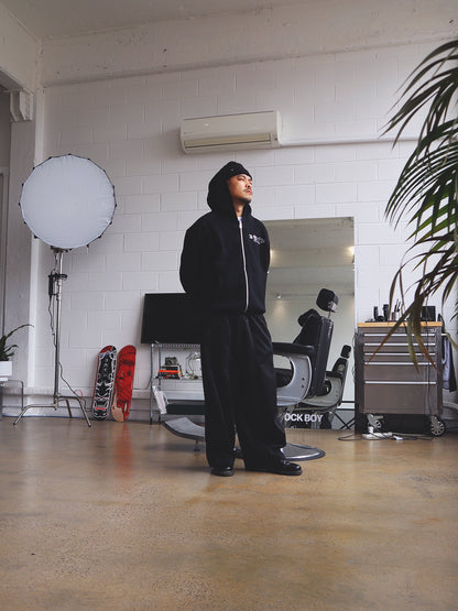 "Dream Chaser" Zip Up Hoodie // BLACK