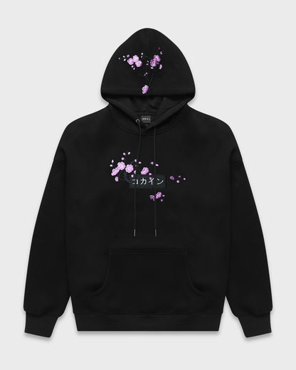 Black / Purple Blossom V1 //// Hoodie