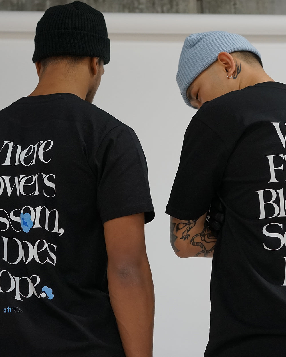 "Where Flowers Blossom, So Does Hope" T Shirt // Black