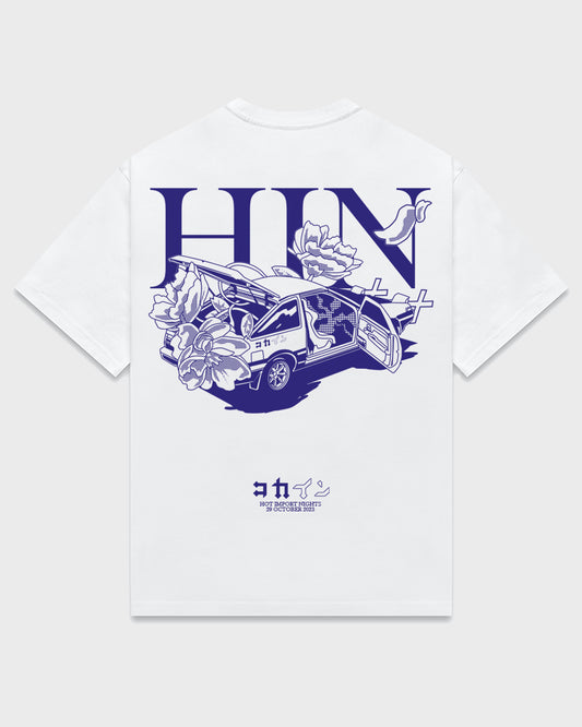 "HIN" Hot Import Nights x KOKAINE Collab T Shirt // White