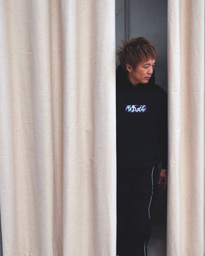 "HKS" Patch Hoodie // BLACK