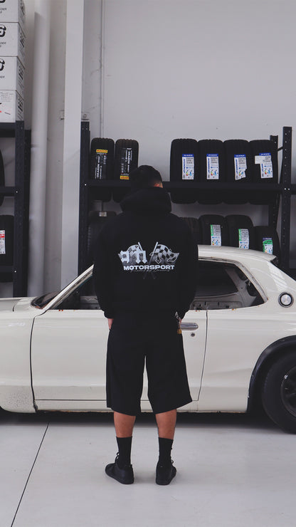 "Motorsport" Hoodie // BLACK