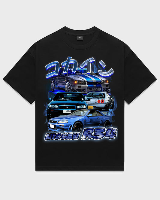 "R34" Vintage T Shirt // Black