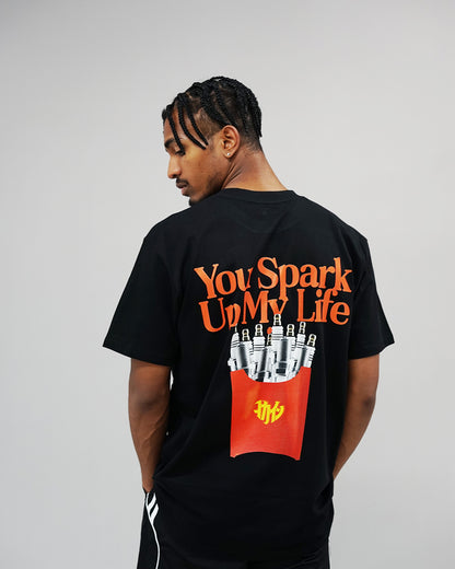 "You Spark Up My Life" T Shirt // Black